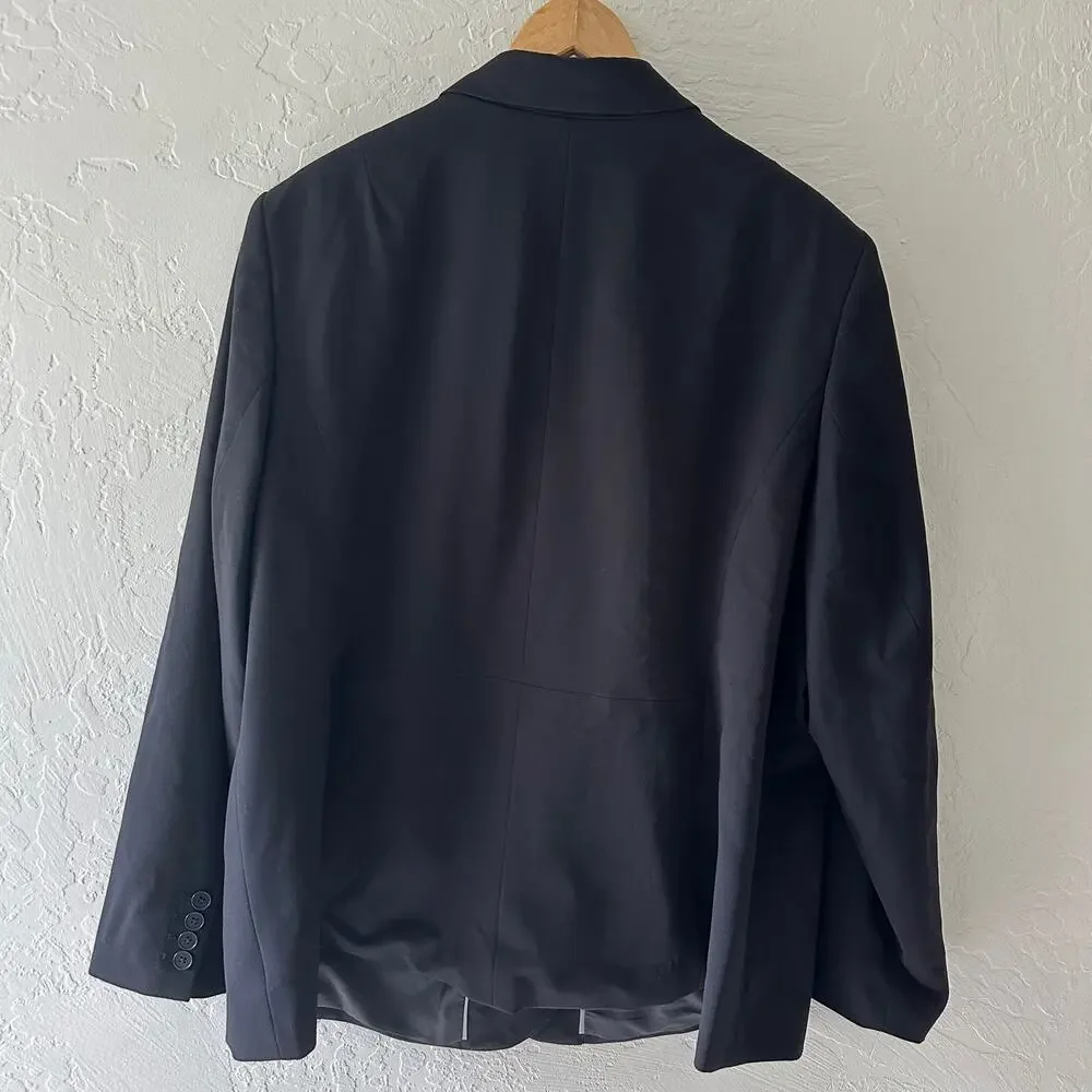 LIZ CLAIBORNE Womens Rayon Blazer Single Breasted NEW Size 24W Corpcore Black - Picture 4 of 8